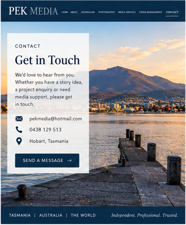 PEK Media Contact page