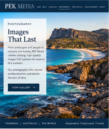 PEK Media Photography page